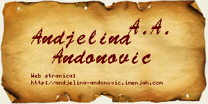Andjelina Andonović vizit kartica